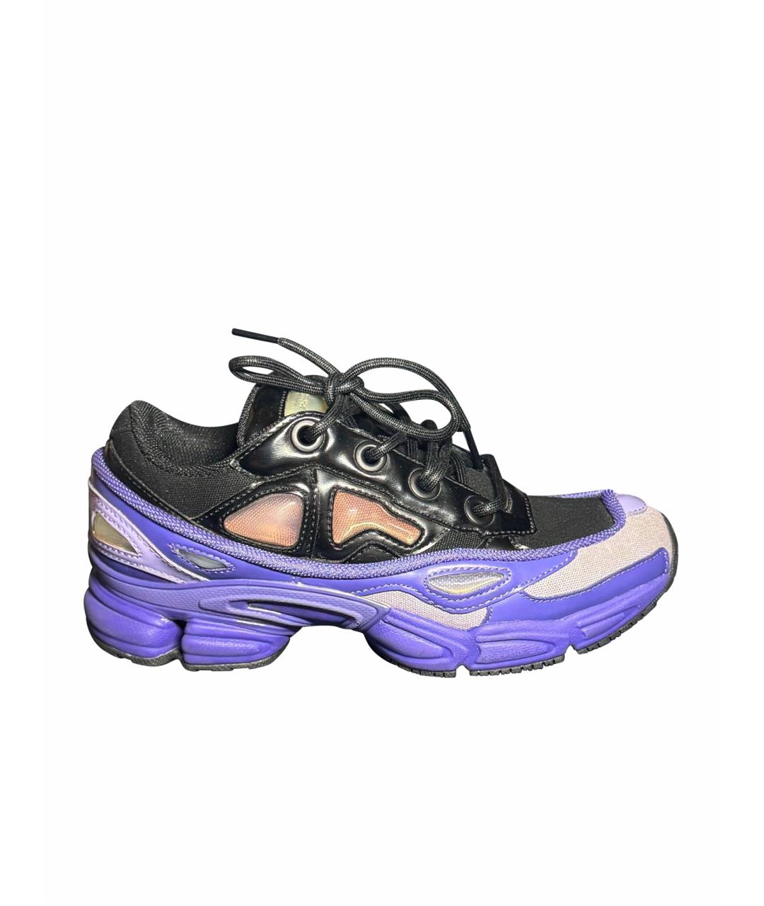 ADIDAS X RAF SIMONS Фиолетовые текстильные низкие кроссовки / кеды, фото 1