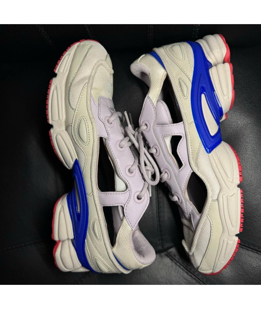 ADIDAS X RAF SIMONS Бежевые текстильные низкие кроссовки / кеды, фото 4