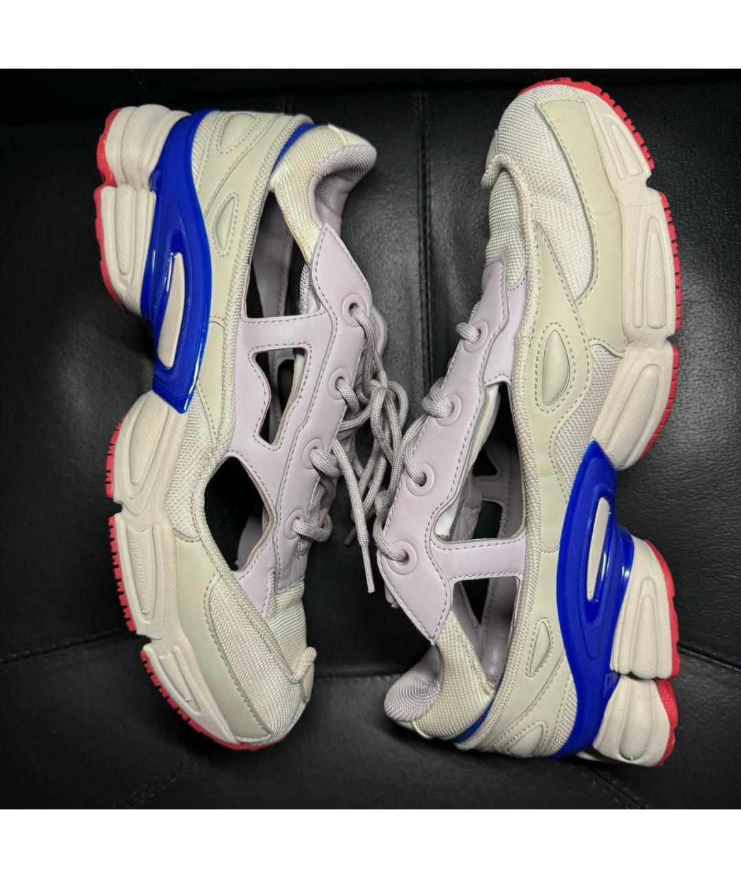 ADIDAS X RAF SIMONS Бежевые текстильные низкие кроссовки / кеды, фото 5
