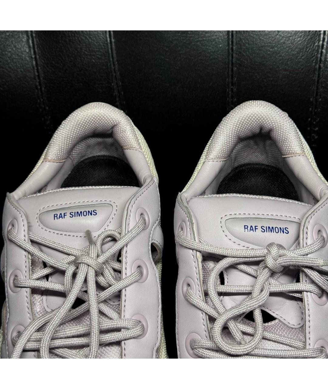 ADIDAS X RAF SIMONS Бежевые текстильные низкие кроссовки / кеды, фото 8