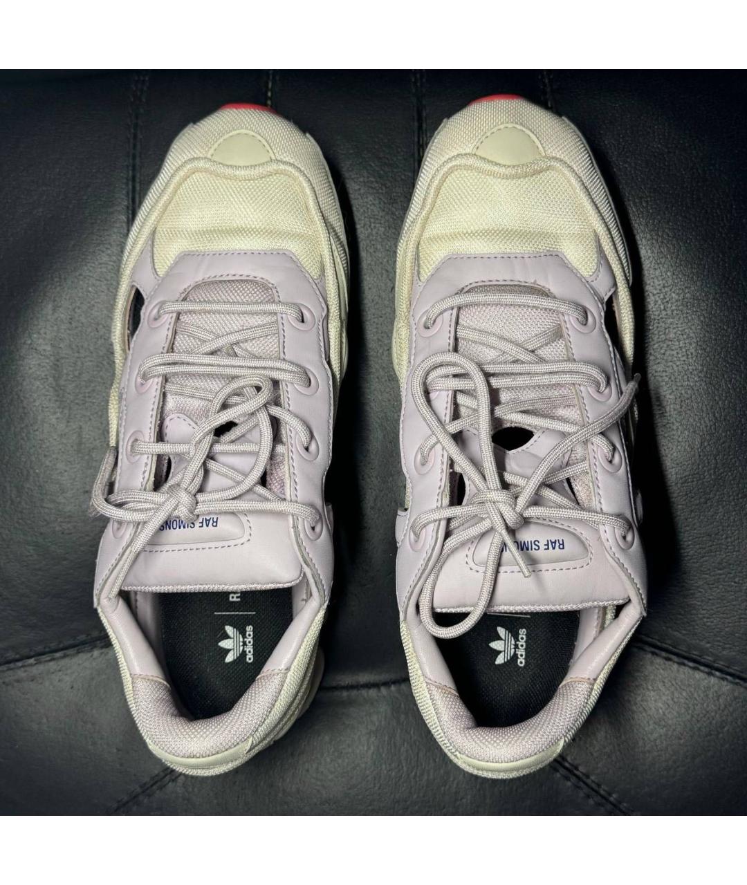 ADIDAS X RAF SIMONS Бежевые текстильные низкие кроссовки / кеды, фото 7