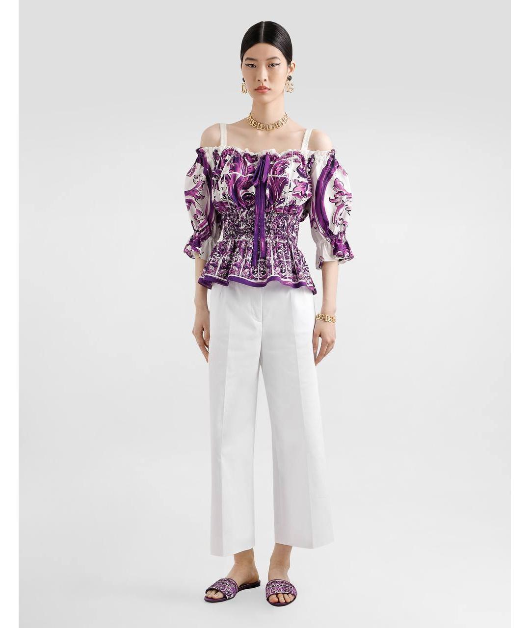 DOLCE&GABBANA Мульти хлопковая блузы, фото 4