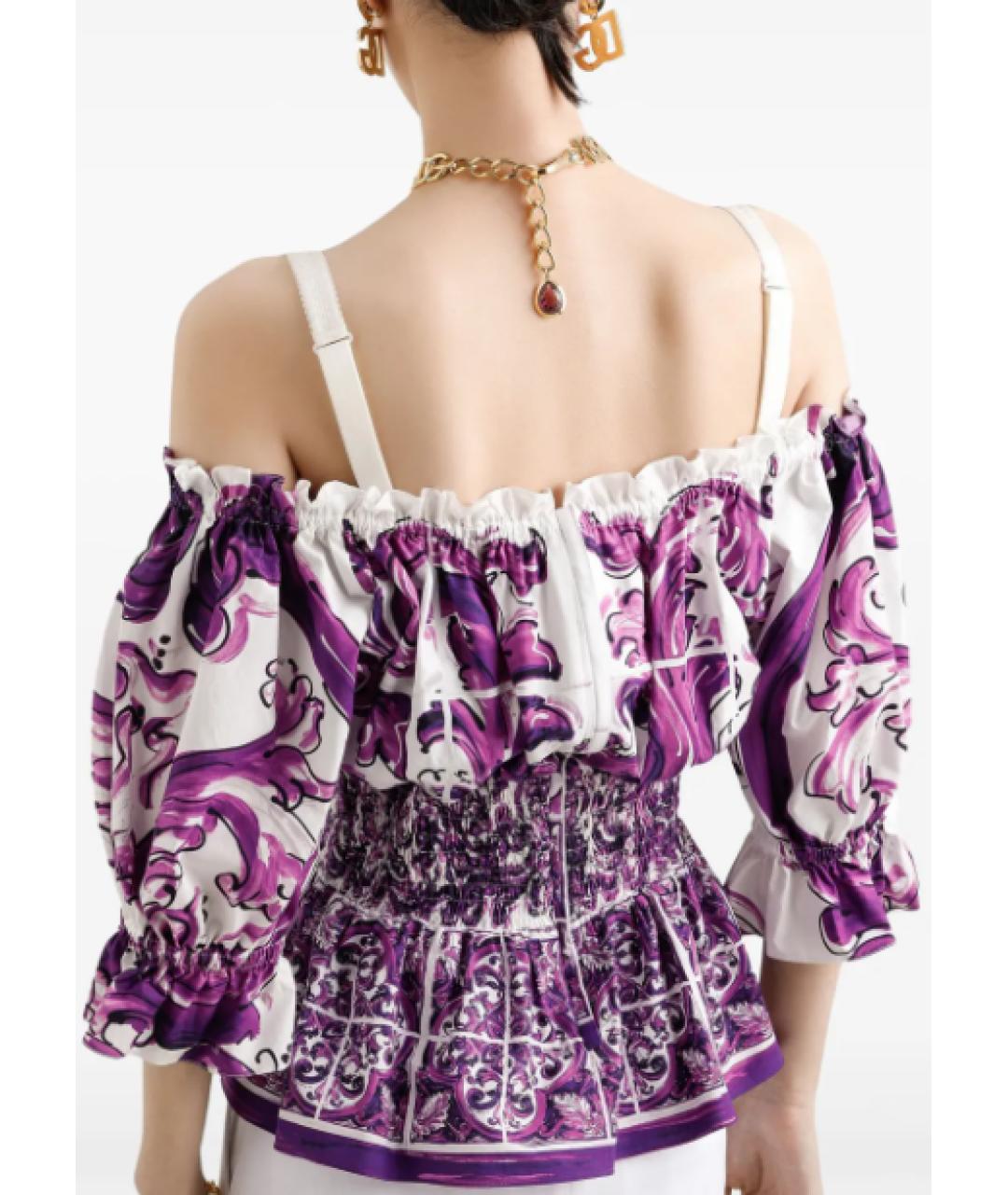 DOLCE&GABBANA Мульти хлопковая блузы, фото 2