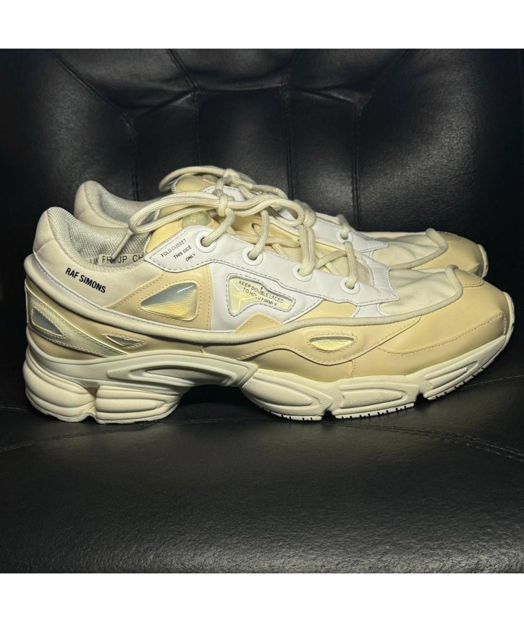 ADIDAS X RAF SIMONS Бежевые текстильные низкие кроссовки / кеды, фото 9