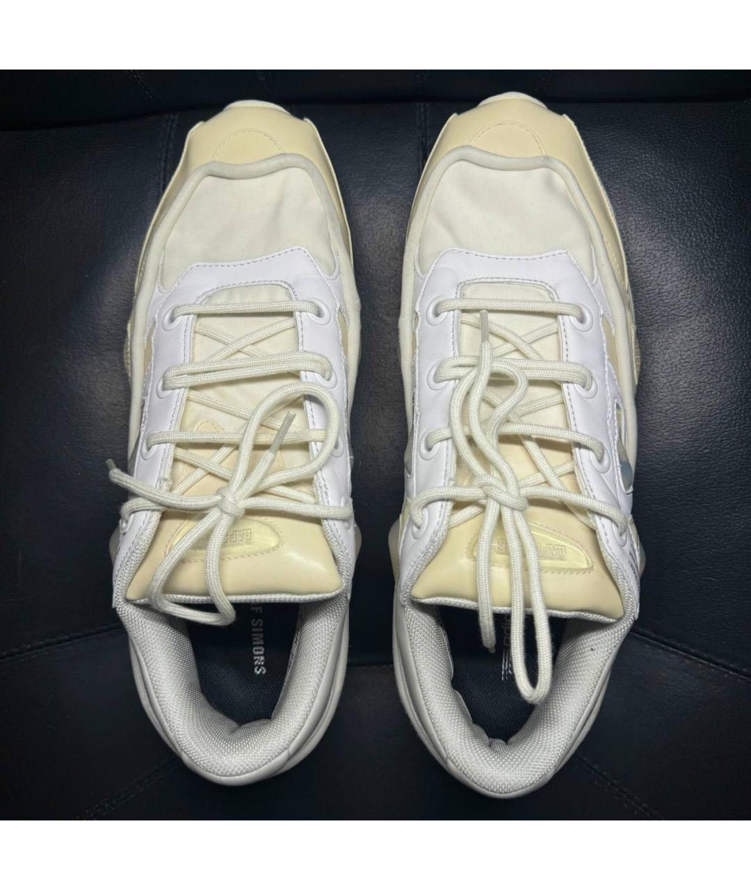 ADIDAS X RAF SIMONS Бежевые текстильные низкие кроссовки / кеды, фото 6