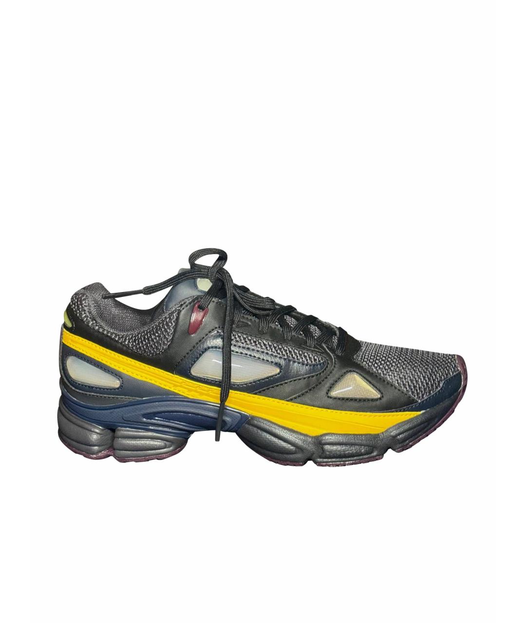 ADIDAS X RAF SIMONS Синие текстильные низкие кроссовки / кеды, фото 1