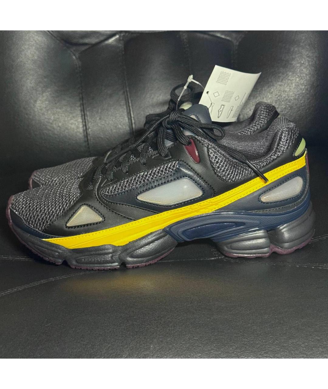 ADIDAS X RAF SIMONS Синие текстильные низкие кроссовки / кеды, фото 3
