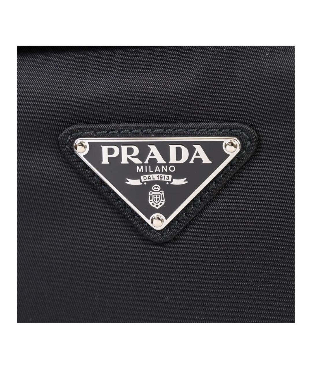 PRADA Черный нейлоновый рюкзак, фото 5