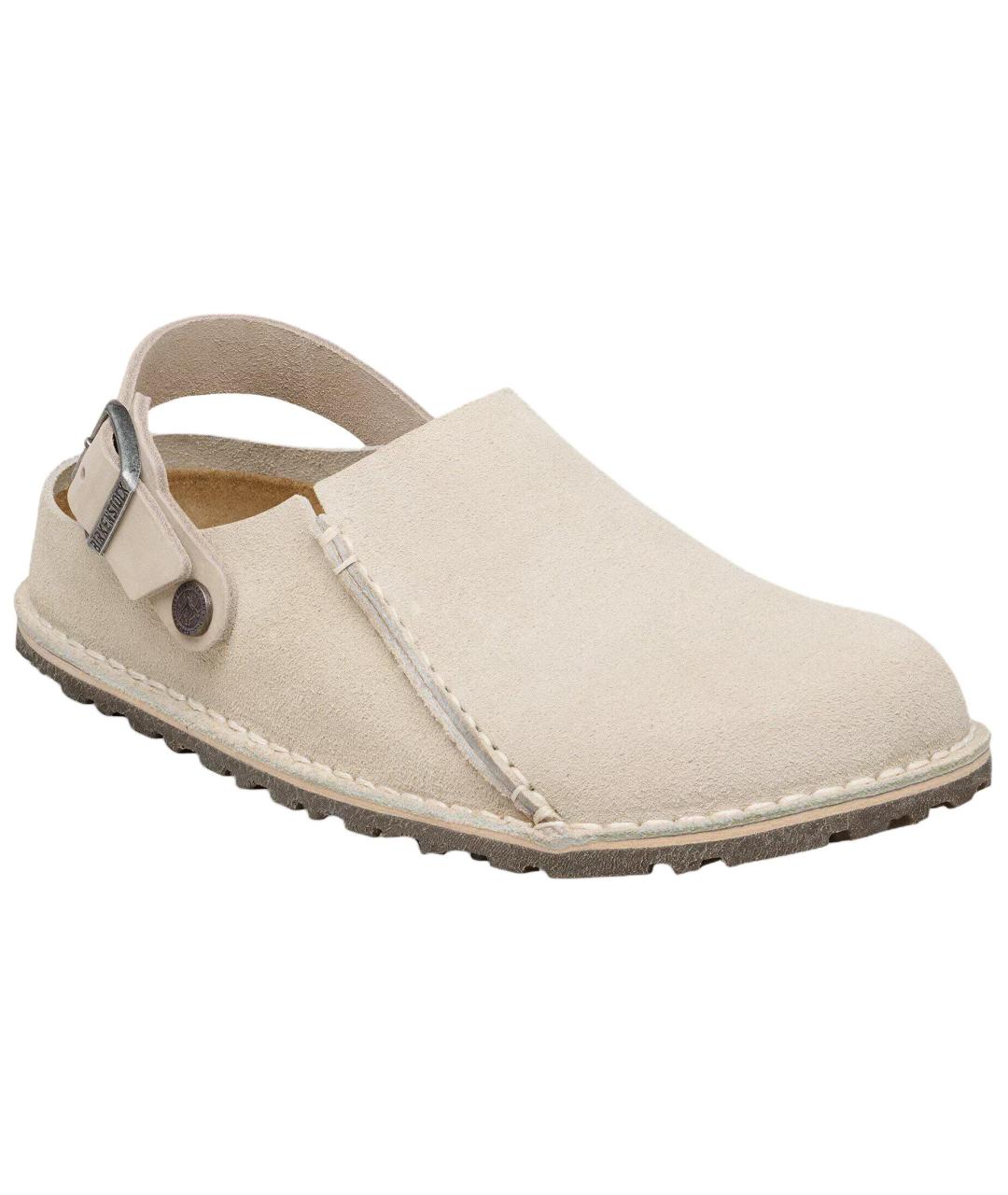 BIRKENSTOCK Бежевые замшевые сабо, фото 2