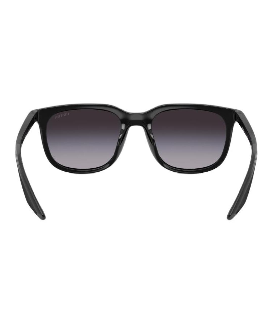 PRADA Черные пластиковые солнцезащитные очки, фото 2