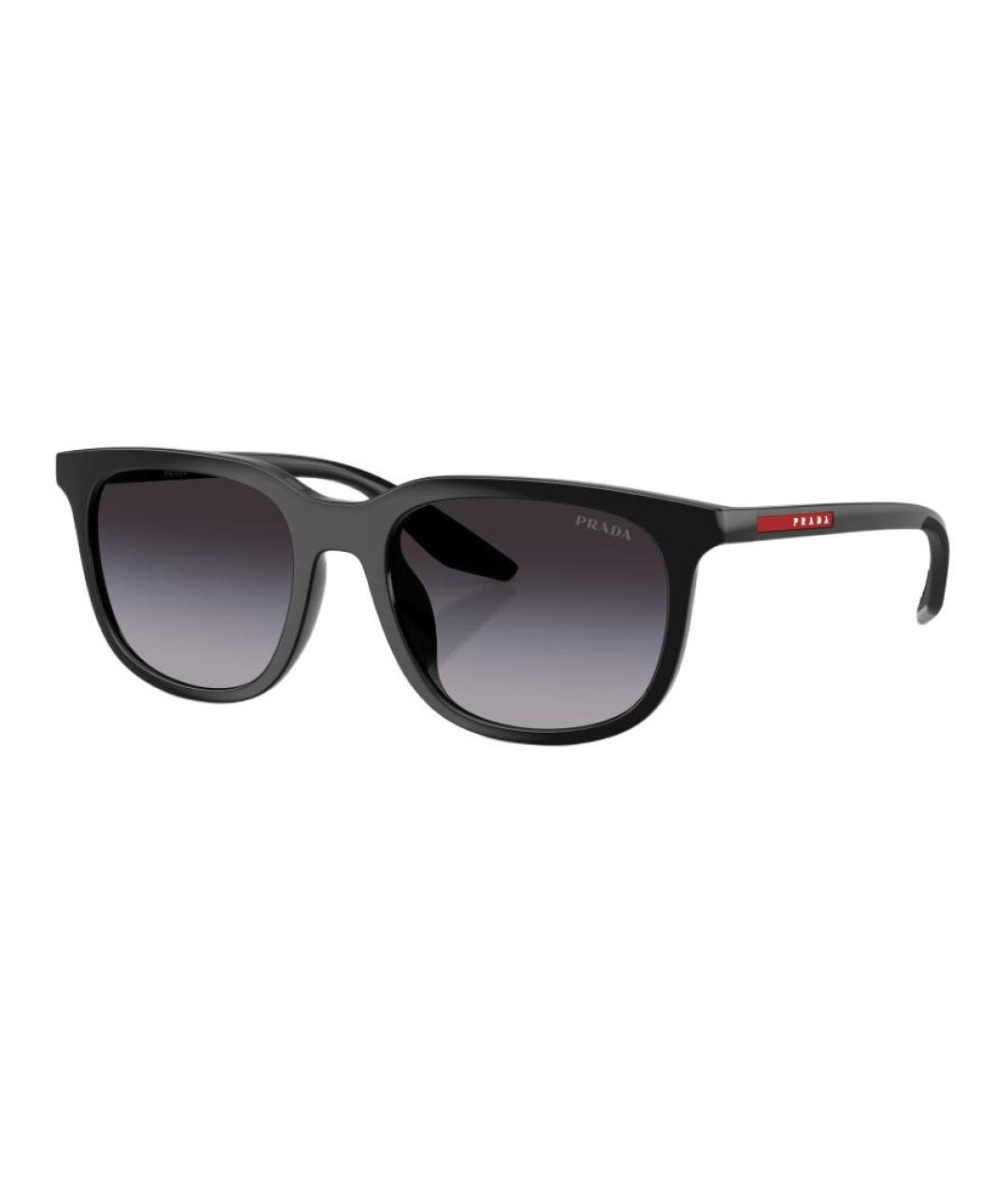 PRADA Черные пластиковые солнцезащитные очки, фото 1
