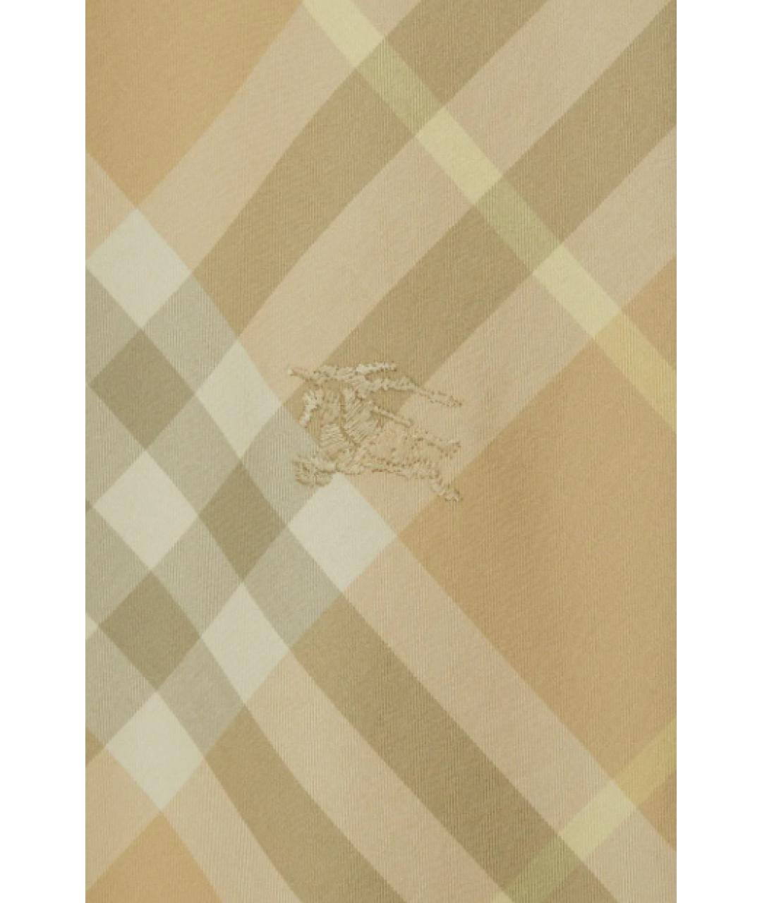 BURBERRY Бежевое хлопковое повседневное платье, фото 3