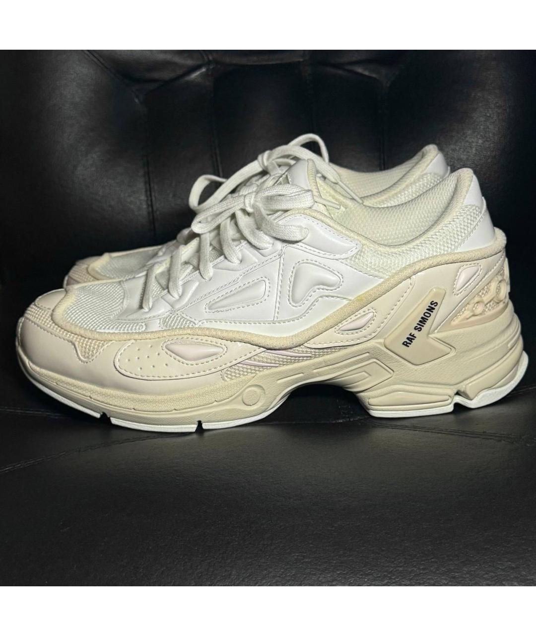 RAF SIMONS Белые текстильные низкие кроссовки / кеды, фото 3