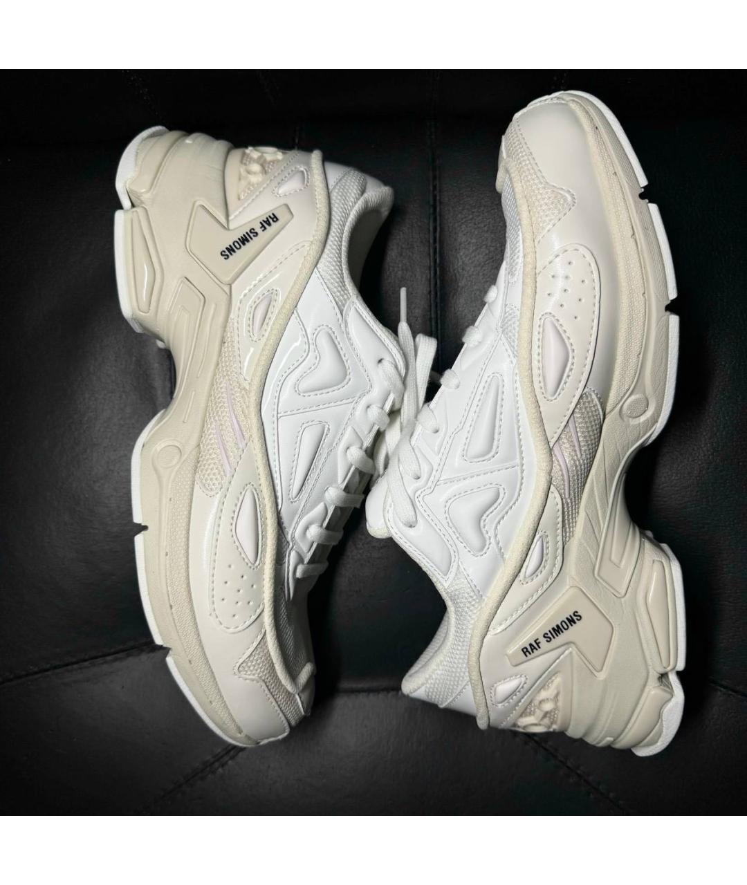 RAF SIMONS Белые текстильные низкие кроссовки / кеды, фото 4