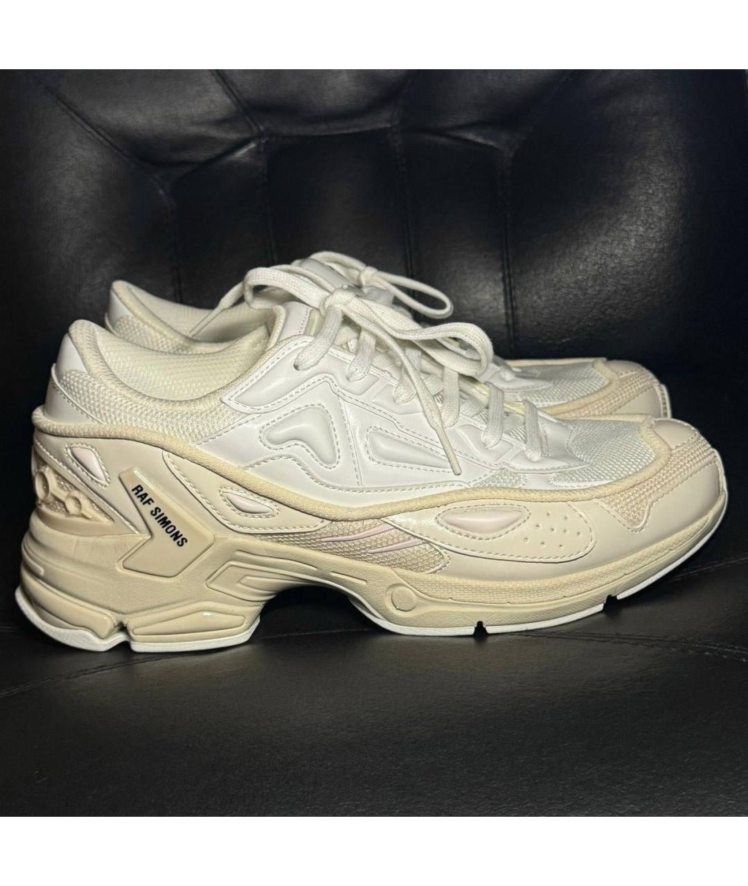 RAF SIMONS Белые текстильные низкие кроссовки / кеды, фото 9