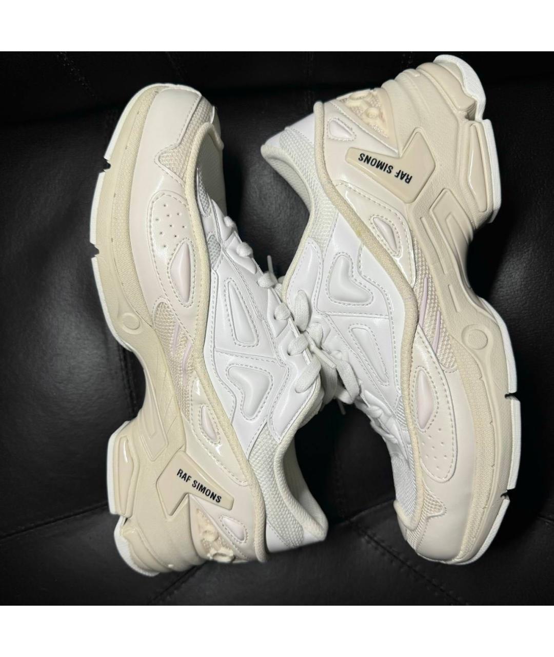 RAF SIMONS Белые текстильные низкие кроссовки / кеды, фото 5
