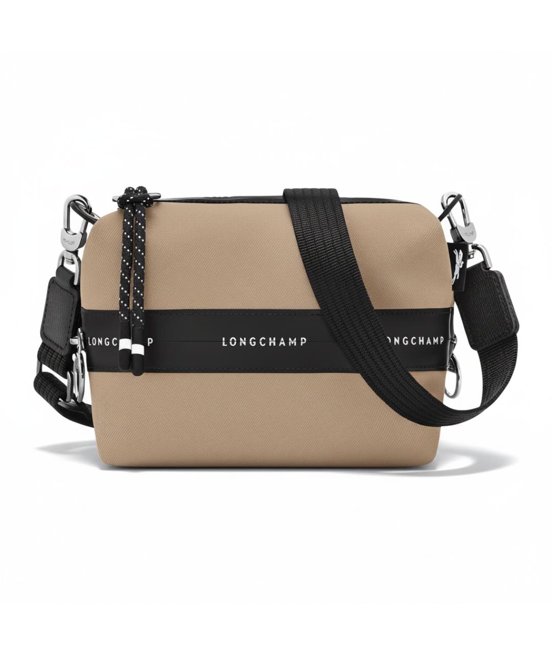 LONGCHAMP Бежевая канва сумка через плечо, фото 1