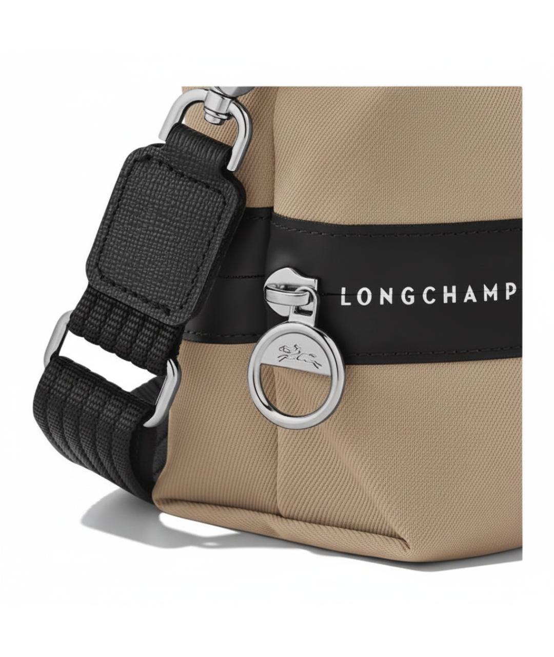 LONGCHAMP Бежевая канва сумка через плечо, фото 5