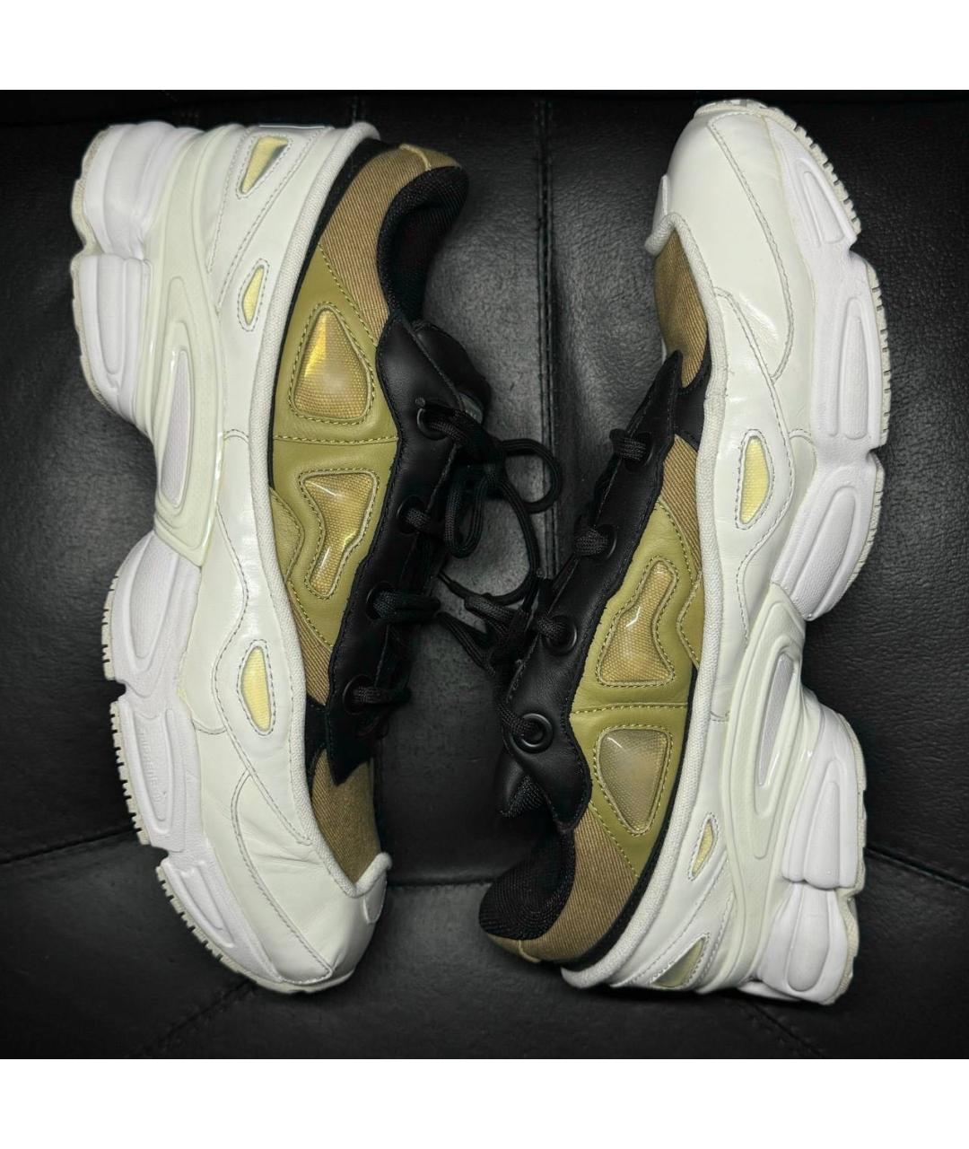 RAF SIMONS Белые кожаные низкие кроссовки / кеды, фото 5