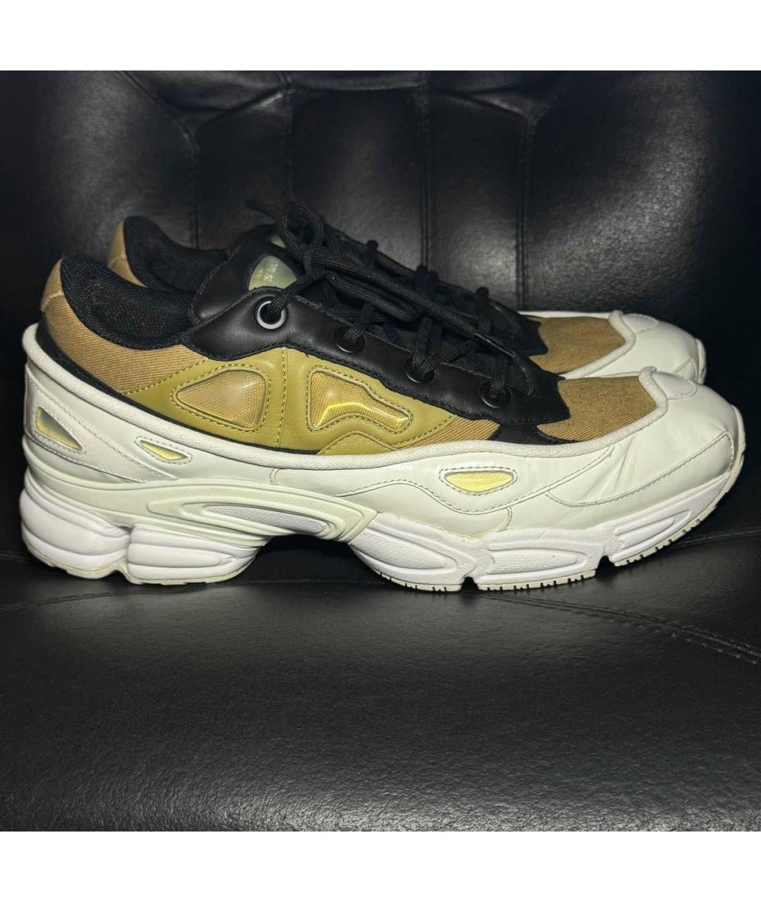 RAF SIMONS Белые кожаные низкие кроссовки / кеды, фото 9