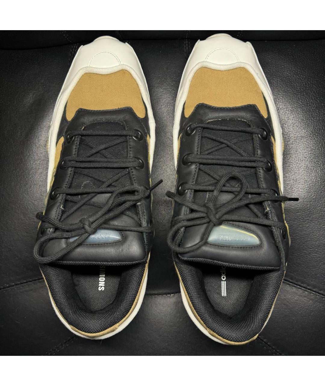 RAF SIMONS Белые кожаные низкие кроссовки / кеды, фото 7