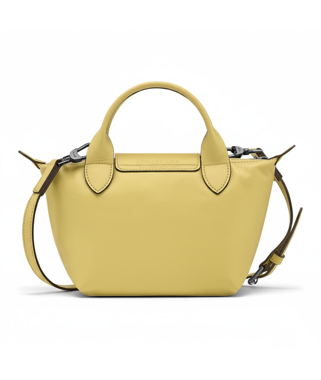 LONGCHAMP Желтая кожаная сумка через плечо, фото 3