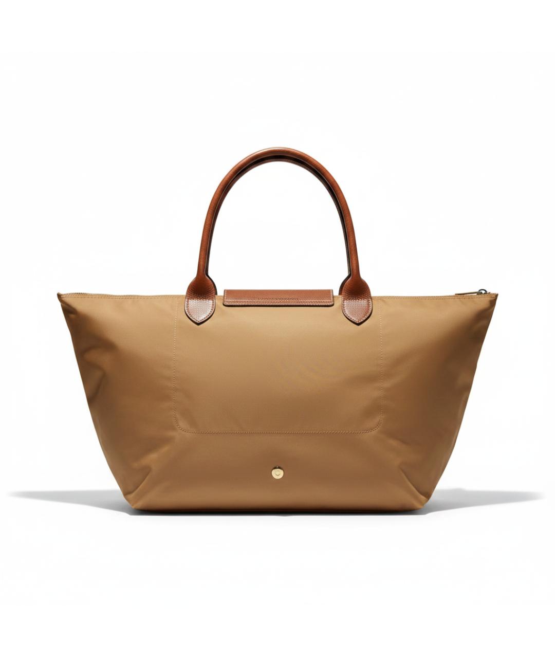 LONGCHAMP Коричневая синтетическая сумка с короткими ручками, фото 2