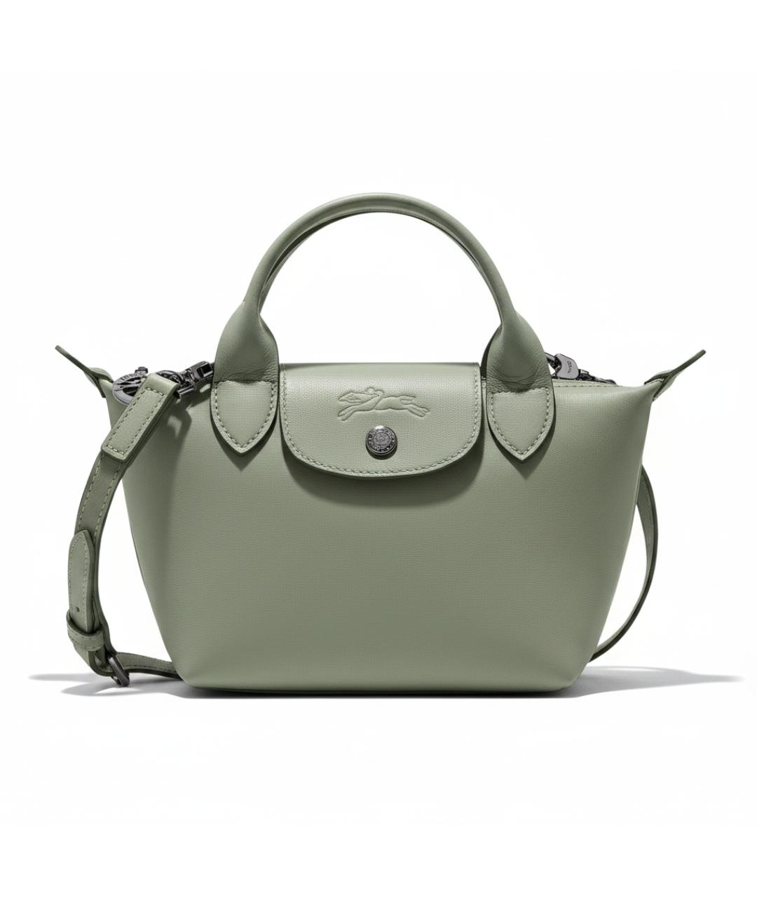 LONGCHAMP Зеленая кожаная сумка через плечо, фото 1