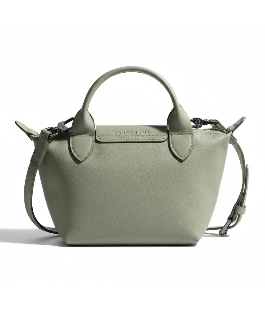 LONGCHAMP Зеленая кожаная сумка через плечо, фото 2