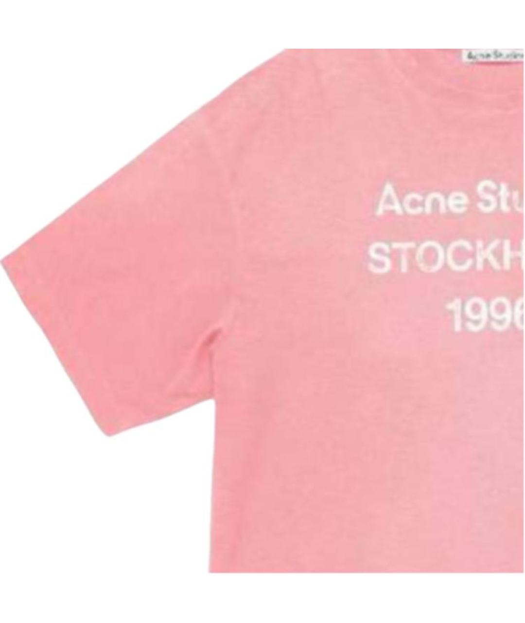 ACNE STUDIOS Розовая хлопковая футболка, фото 5