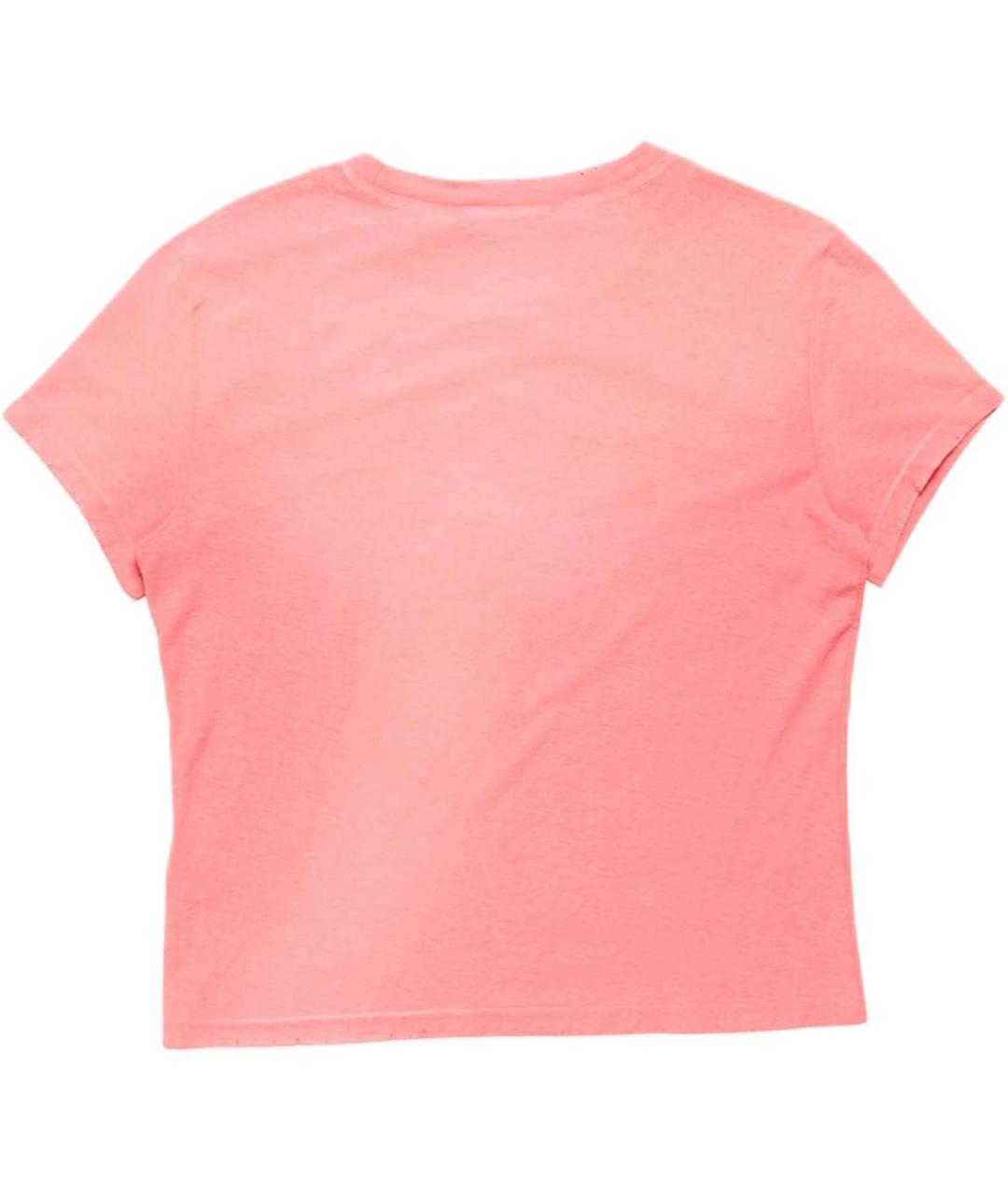 ACNE STUDIOS Розовая хлопковая футболка, фото 2