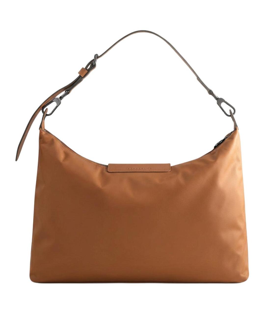 LONGCHAMP Коричневая кожаная сумка через плечо, фото 3
