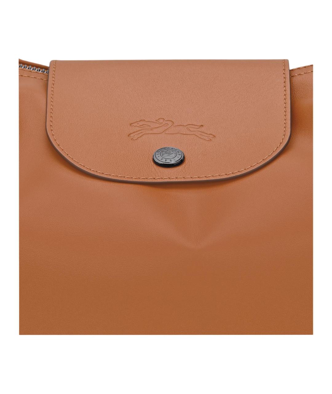 LONGCHAMP Коричневая кожаная сумка через плечо, фото 5