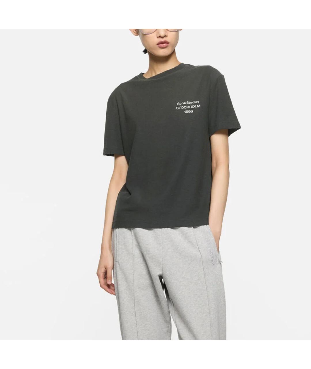 ACNE STUDIOS Черная футболка, фото 4