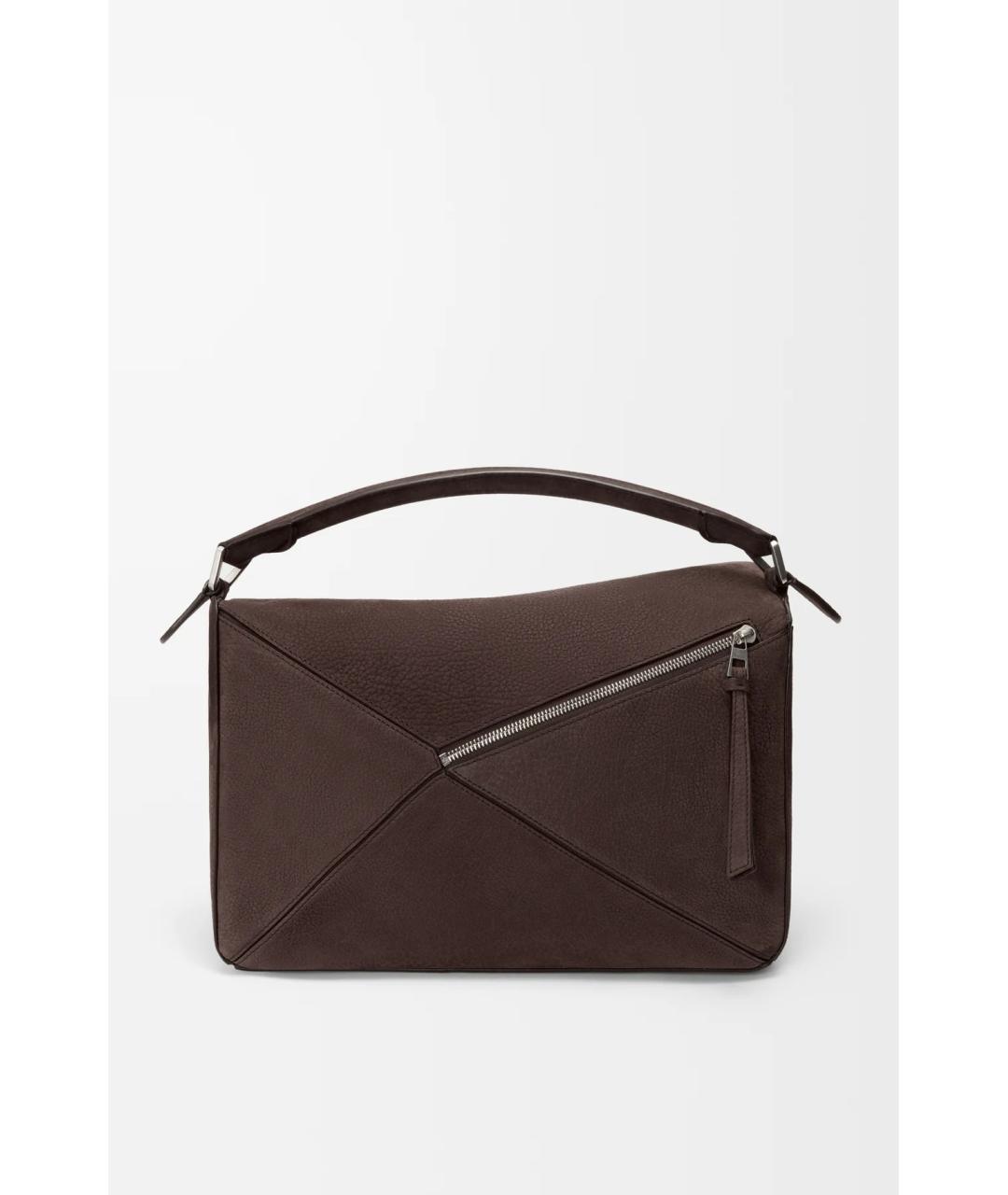 LOEWE Коричневая кожаная сумка на плечо, фото 4