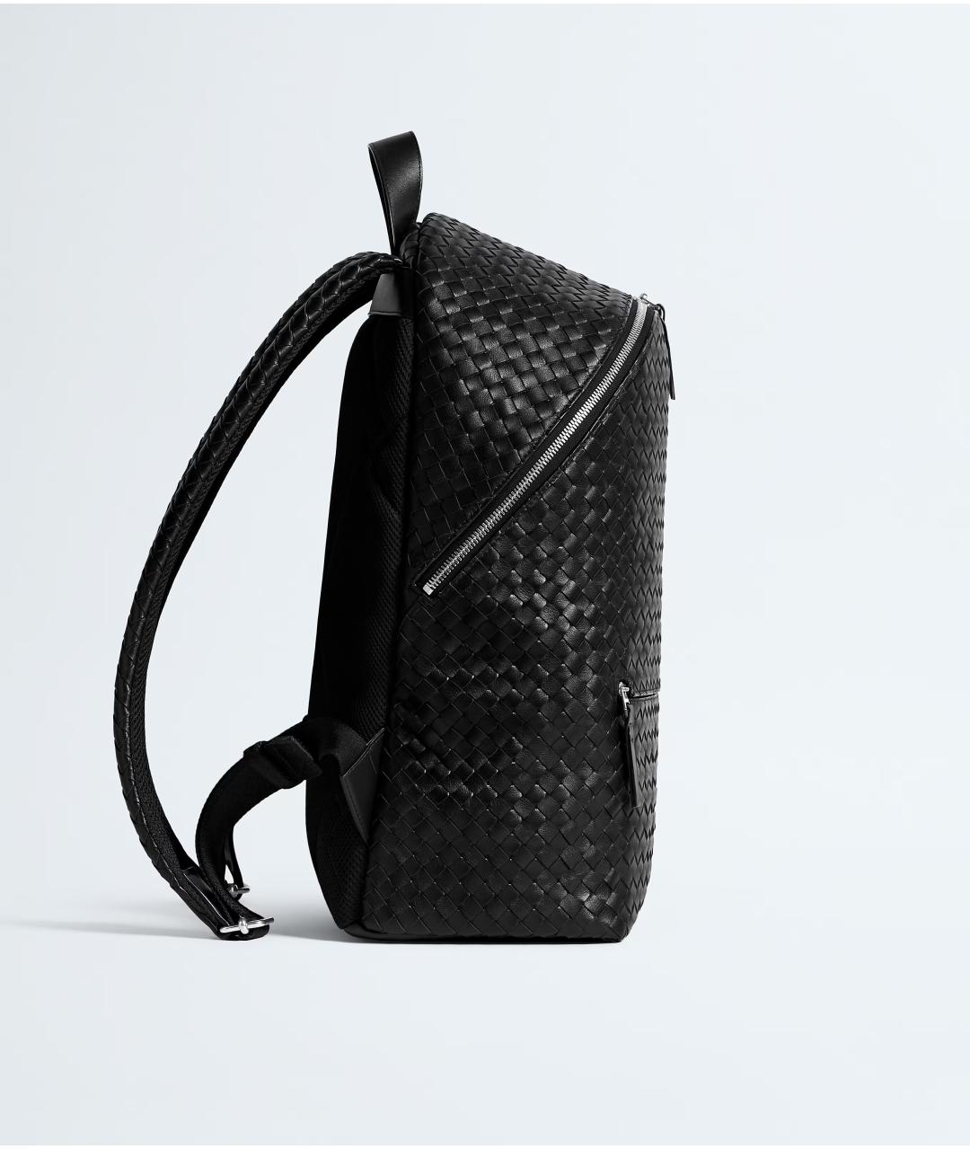 BOTTEGA VENETA Черный кожаный рюкзак, фото 3