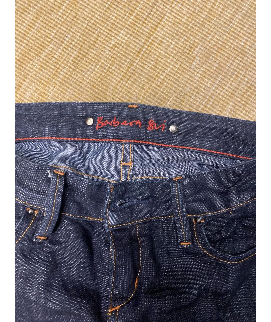 BARBARA BUI Темно-синие хлопковые джинсы клеш, фото 3