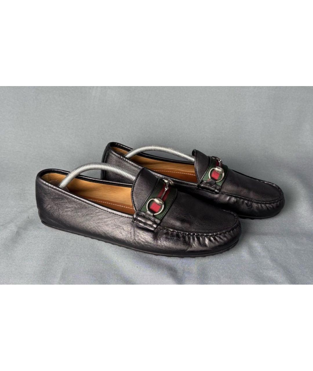 GUCCI Черные кожаные лоферы, фото 7
