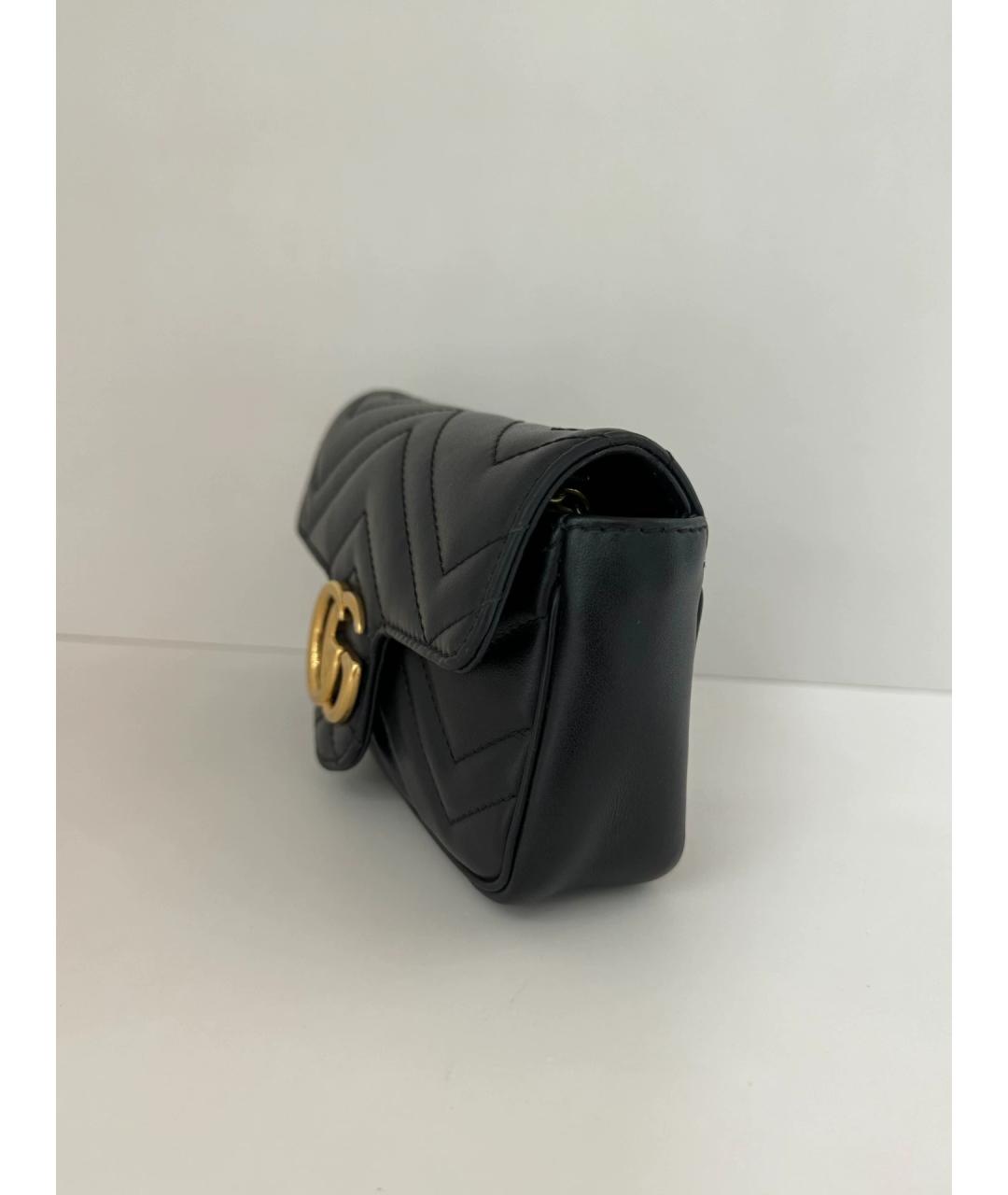 GUCCI Черная кожаная сумка через плечо, фото 3