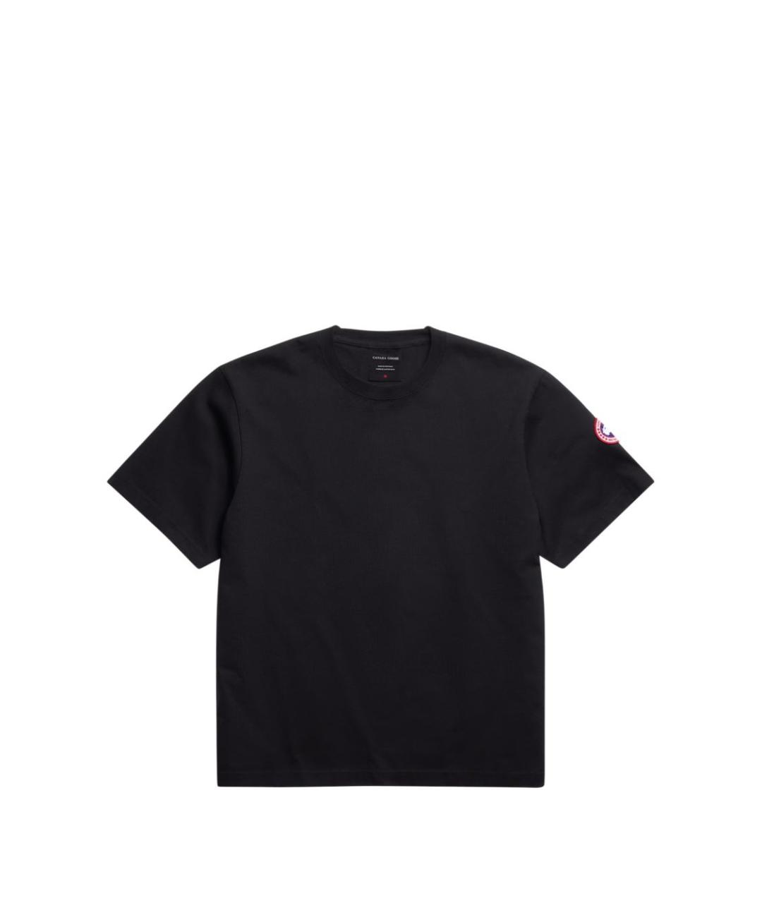 CANADA GOOSE Черная хлопковая футболка, фото 1