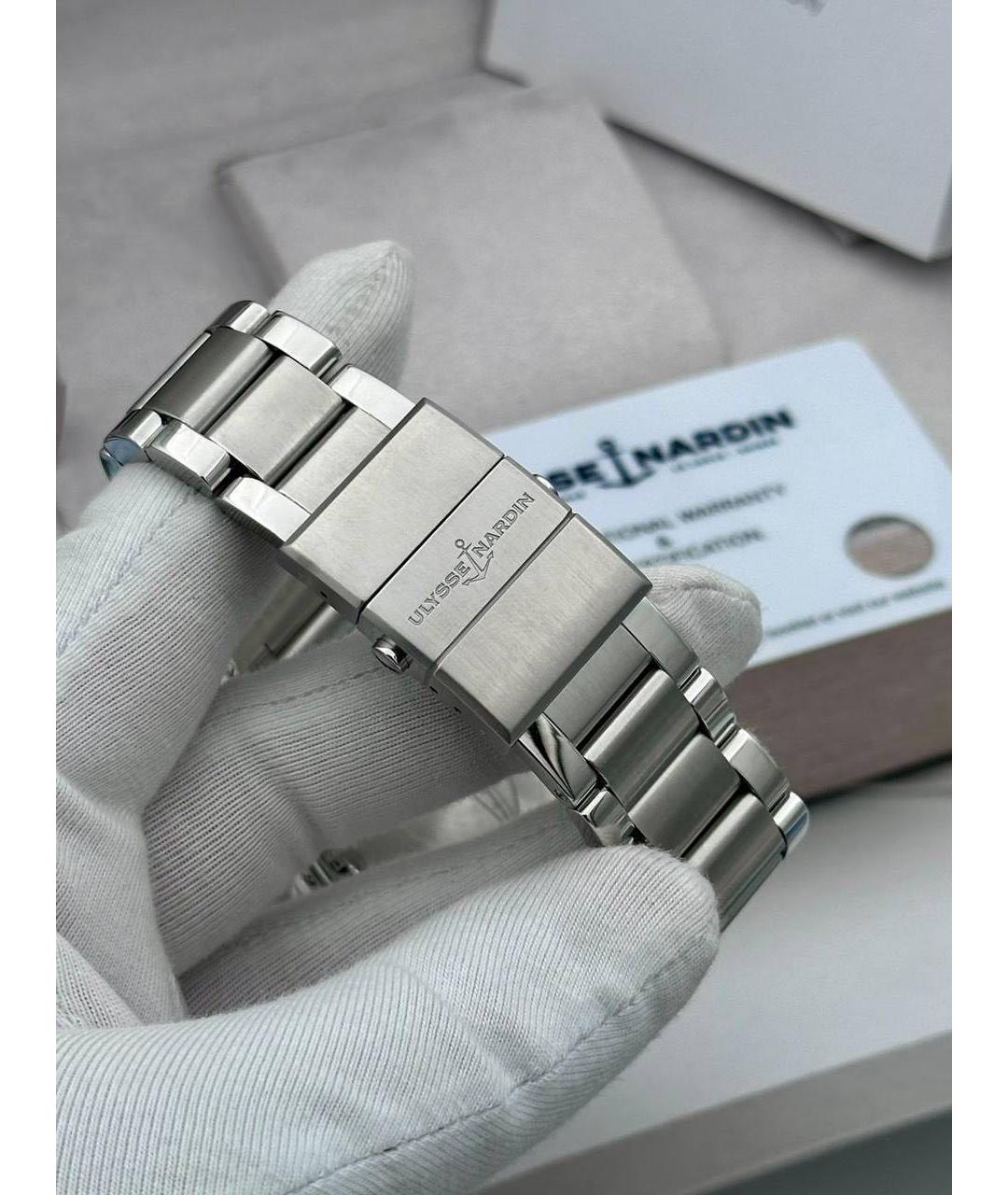 Ulysse Nardin Серебряные металлические часы, фото 3