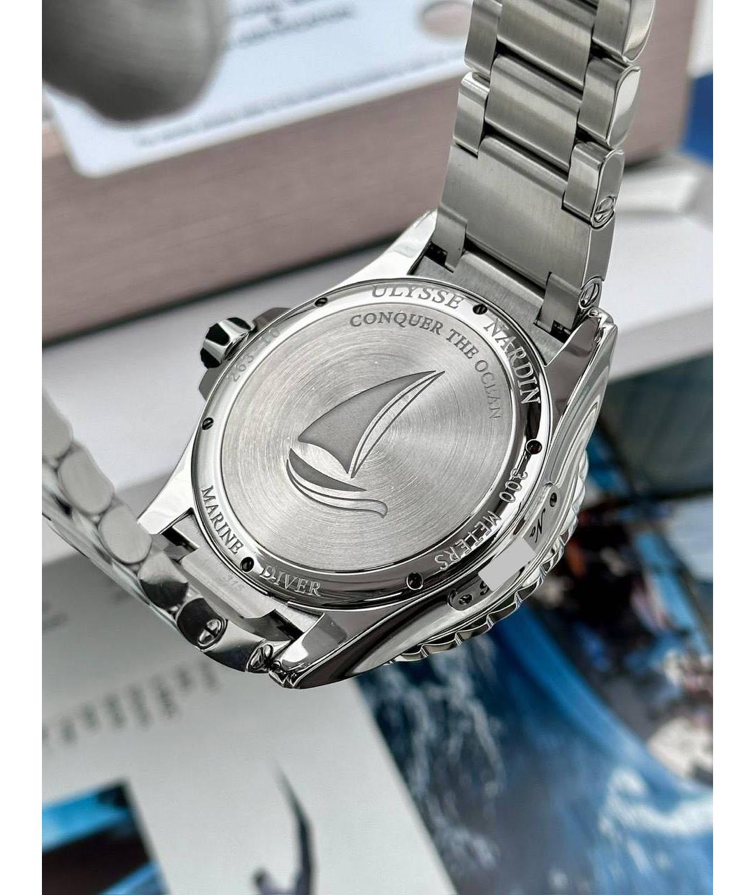 Ulysse Nardin Серебряные металлические часы, фото 4