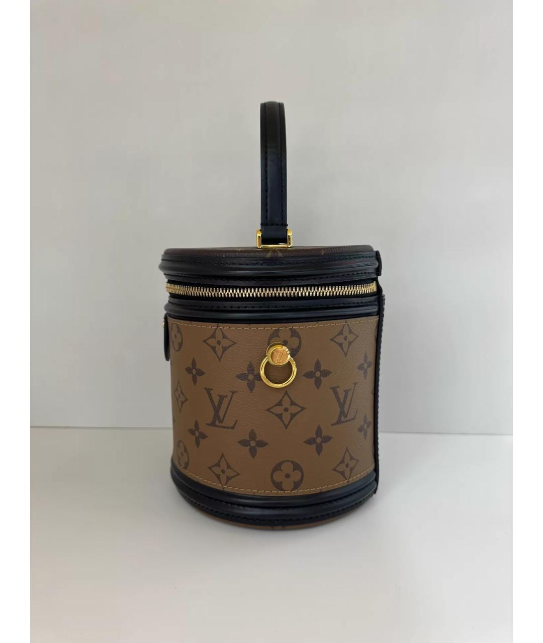 LOUIS VUITTON Коричневая кожаная сумка через плечо, фото 3