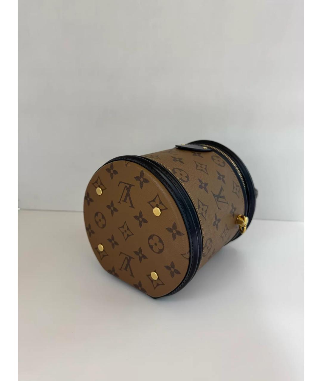 LOUIS VUITTON Коричневая кожаная сумка через плечо, фото 4