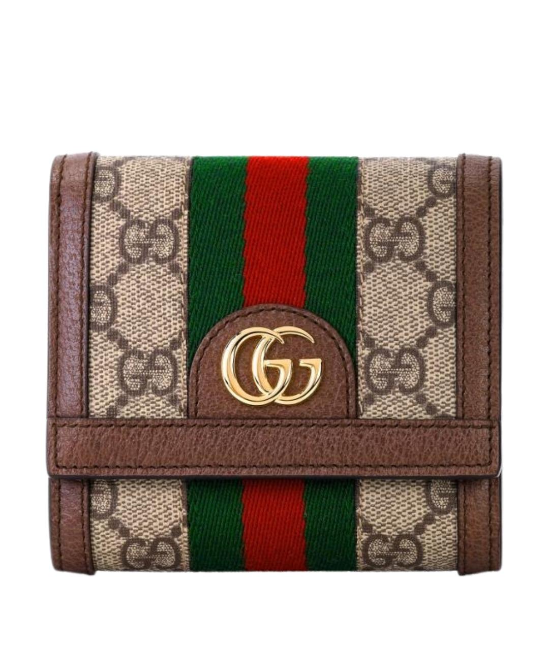 GUCCI Коричневый кошелек, фото 1