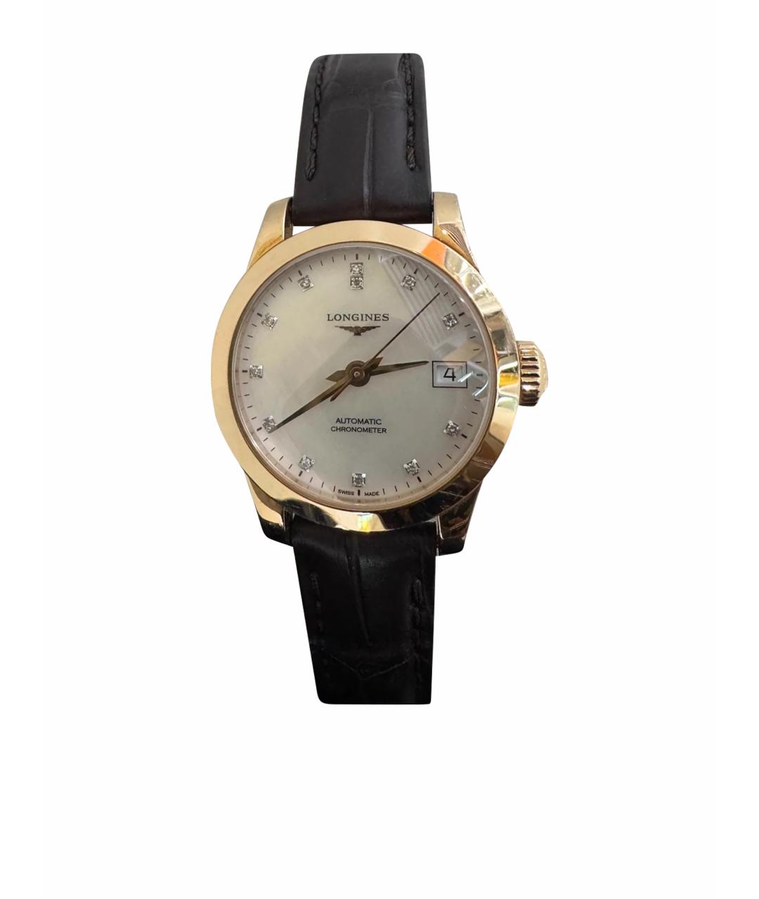 LONGINES Белые часы из розового золота, фото 1