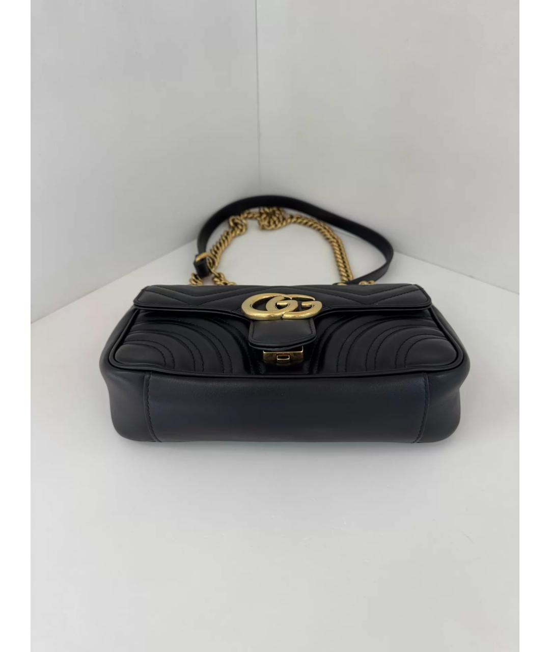 GUCCI Черная кожаная сумка через плечо, фото 4
