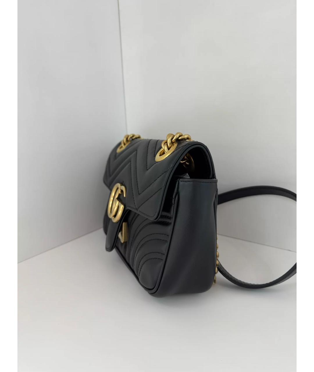GUCCI Черная кожаная сумка через плечо, фото 3