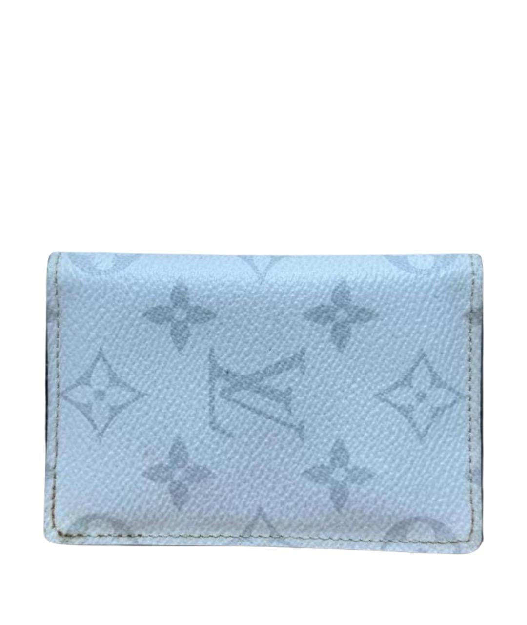 LOUIS VUITTON Серый кожаный кардхолдер, фото 1