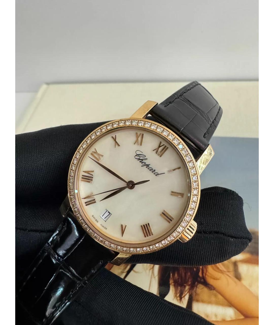 CHOPARD Белые часы из розового золота, фото 4